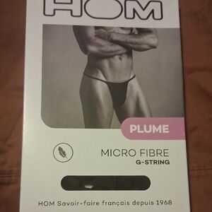 Hom Micro Fibre G-String in Black Large
